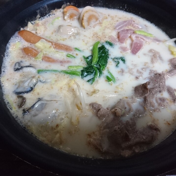 ごま豆乳鍋(エビパウダー入り)